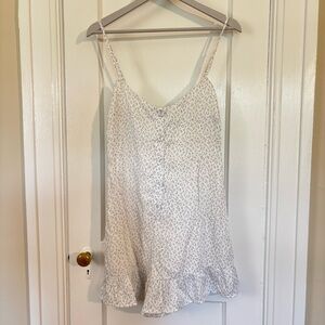 White Leopard Print Romper